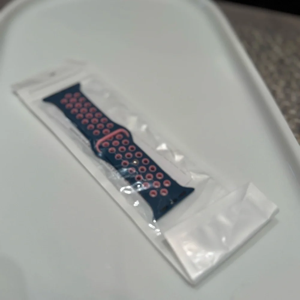 NWT- Apple Watch Sweat Proof Band Blue and Pink Watch S/M
